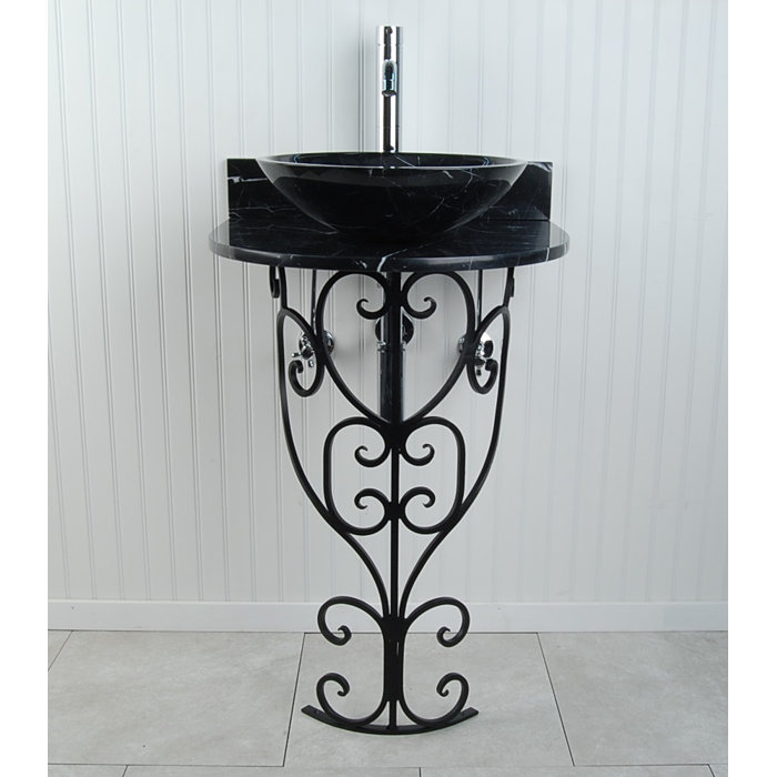 D'Vontz Monterrey Metal Circular Pedestal Bathroom Sink Wayfair